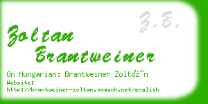 zoltan brantweiner business card